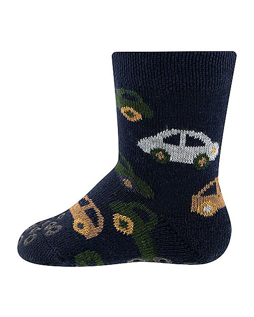 Ewers Socks for Kids - Cars - Dark Blue - Organic Cotton GOTS Socks