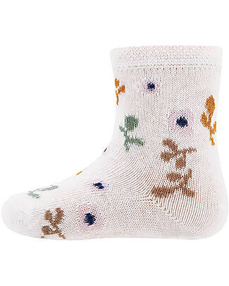 Ewers Socks for Kids - Flower - White - Organic Cotton GOTS Socks