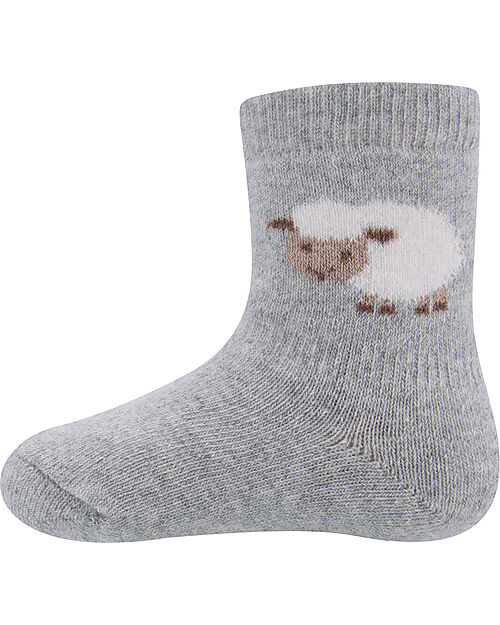 Ewers Socks for Kids - Sheep  -  Grey - Organic Cotton GOTS Socks