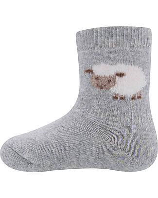 Ewers Socks for Kids - Sheep - Grey - Organic Cotton GOTS Socks