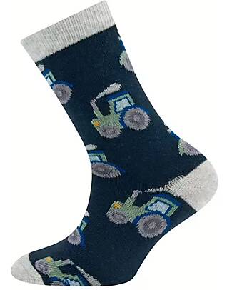 Ewers Socks - Tractor - Navy Blue - Organic Cotton GOTS Socks