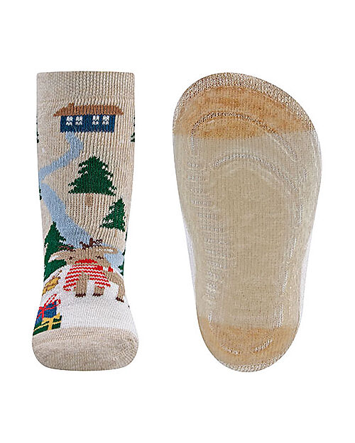 Ewers SoftStep Non-Slip Socks - Winter Landscape - Cotton Antislip Socks