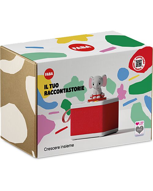 Faba Storyteller Faba Starter Set White - Includes: Bluetooth Speaker + Sound Character Audio Players