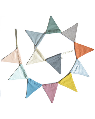 Fabelab 100% Organic Cotton Garland - Multi colour Bunting