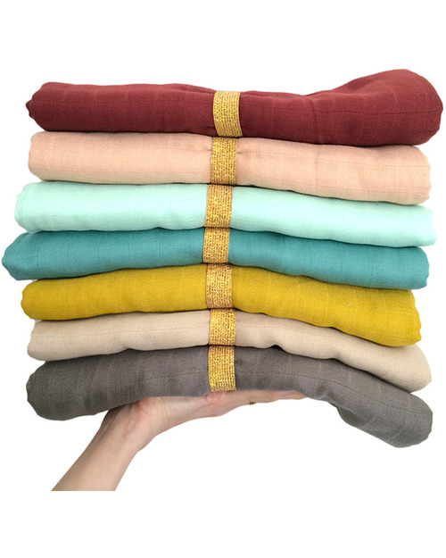 Fabelab 100% Organic Cotton Swaddle - Grey Muslin Swaddle