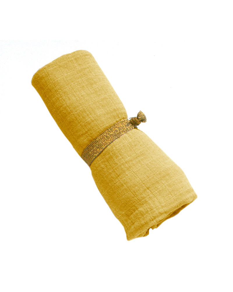 Cotton Muslin Swaddle - Honey Cotton Muslin Swaddle - Honey
