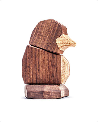FableWood The Baby Penguin - 3 Magnetic Pieces - Sustainable Wood Wooden Blocks & Construction Sets