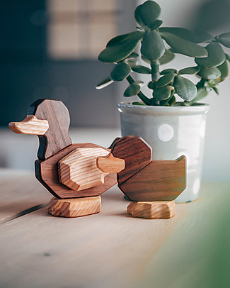 FableWood The Duck - 5 Magnetic Pieces - Sustainable Wood Wooden Blocks & Construction Sets