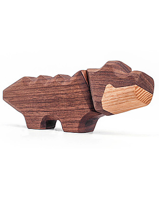 FableWood The Little Crocodile - 2 Magnetic Pieces - Sustainable Wood Wooden Blocks & Construction Sets