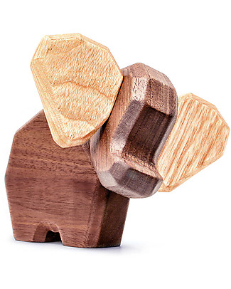 FableWood The Little Elephant - 2 Magnetic Pieces - Sustainable Wood Wooden Animals