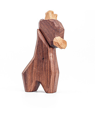 FableWood The Little Giraffe - 2 Magnetic Pieces - Sustainable Wood Wooden Blocks & Construction Sets