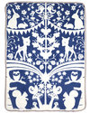 Fabulous Goose Fairytale Forest Blanket - Blue, White 100% Organic Cotton (fleece effect: soft and warm)  - 120x150 cm Muslin Swaddle