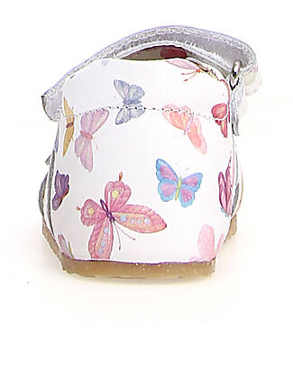 Falcotto Bea Sandal - Leather - Butterflies - White Sandals