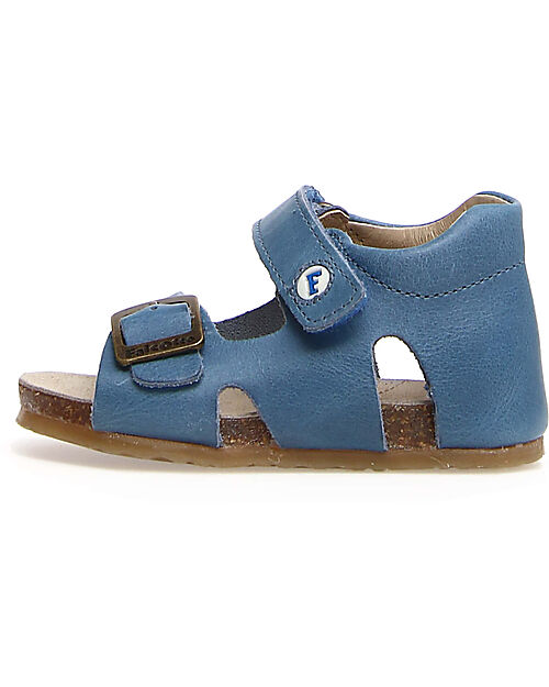 Falcotto Bea Wax Sandal - Leather - Blue Sandals