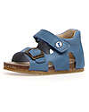 Falcotto Bea Wax Sandal - Leather - Blue Sandals