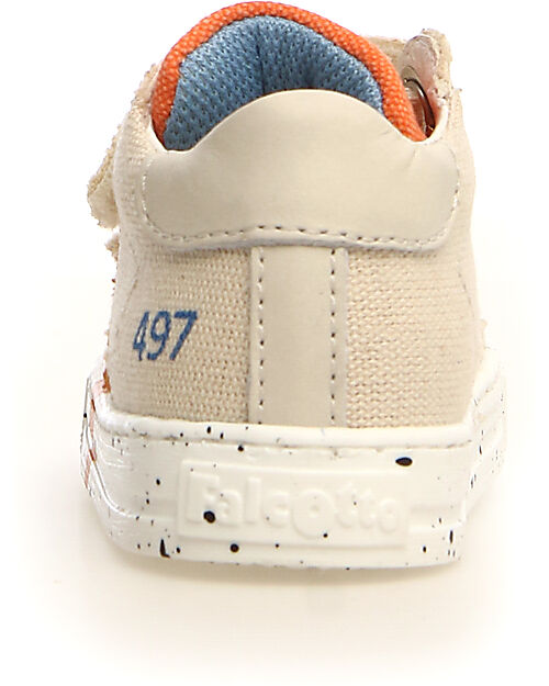 Falcotto Salazar Sneakers - Canvas - Delavè/Celeste/Milk - Leather Detail Sneakers