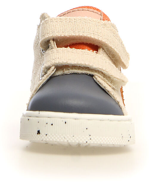 Falcotto Salazar Sneakers - Canvas - Delavè/Celeste/Milk - Leather Detail Sneakers