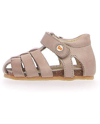 Falcotto Semi-Closed Sandal Alby Wax - Leather - Taupe Sandals