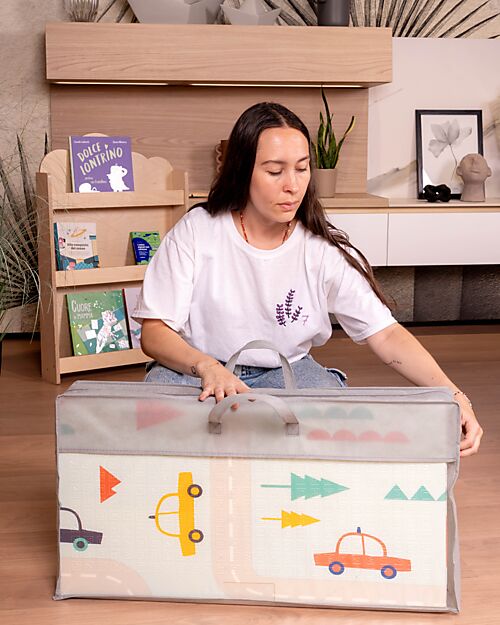 Family Nation 2-in-1 Foldable Montessori Play Mat – Reversible and Soft – Animal Friends – 180x150 cm – From Birth Playmats