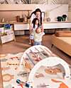 Family Nation 2-in-1 Foldable Montessori Play Mat – Reversible and Soft – Animal Friends – 180x150 cm – From Birth Playmats