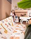 Family Nation 2-in-1 Foldable Montessori Play Mat – Reversible and Soft – Animal Friends – 180x150 cm – From Birth Playmats