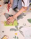Family Nation 2-in-1 Foldable Montessori Play Mat – Reversible and Soft – Animal Friends – 180x150 cm – From Birth Playmats