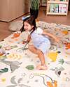 Family Nation 2-in-1 Foldable Montessori Play Mat – Reversible and Soft – Dino Friends – 180x150 cm – From Birth Playmats