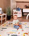 Family Nation 2-in-1 Foldable Montessori Play Mat – Reversible and Soft – Dino Friends – 180x150 cm – From Birth Playmats
