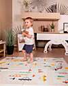 Family Nation 2-in-1 Foldable Montessori Play Mat – Reversible and Soft – Dino Friends – 180x150 cm – From Birth Playmats