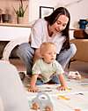 Family Nation 2-in-1 Foldable Montessori Play Mat – Reversible and Soft – Dino Friends – 180x150 cm – From Birth Playmats