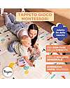 Family Nation 2-in-1 Foldable Montessori Play Mat – Reversible and Soft – Dino Friends – 180x150 cm – From Birth Playmats