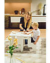 Family Nation 2 in 1 Montessori Learning Tower - White - Converts in Table+Chair Montessori Towers