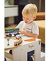 Family Nation 2 in 1 Montessori Learning Tower - White - Converts in Table+Chair Montessori Towers