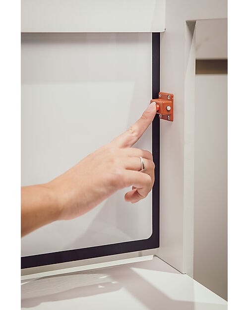 Family Nation 3 in 1 Montessori Learning Tower - White - Magnetic Board - Converts in Table+Chair Montessori Towers