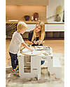 Family Nation 3 in 1 Montessori Learning Tower - White - Magnetic Board - Converts in Table+Chair Montessori Towers