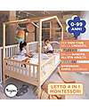 Family Nation 4-in-1 Evi Convertible Montessori Bed – 200x90 cm – All Included – From Birth to 99 Years Montessori Beds
