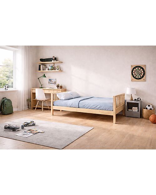 Family Nation 4-in-1 Evi Convertible Montessori Bed – 200x90 cm – All Included – From Birth to 99 Years Montessori Beds