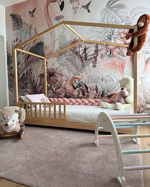 Family Nation 4-in-1 Evi Convertible Montessori Bed – 200x90 cm – All Included – From Birth to 99 Years Montessori Beds