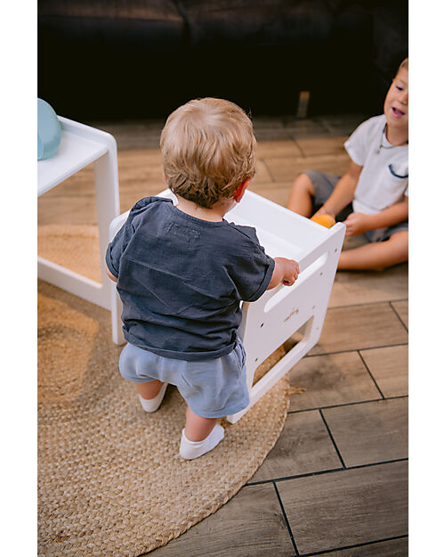 Family Nation Adjustable Montessori Chair - White - Grows with your child Chairs