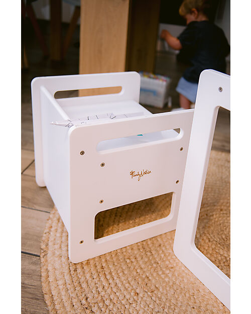Family Nation Adjustable Montessori Chair - White - Grows with your child Chairs