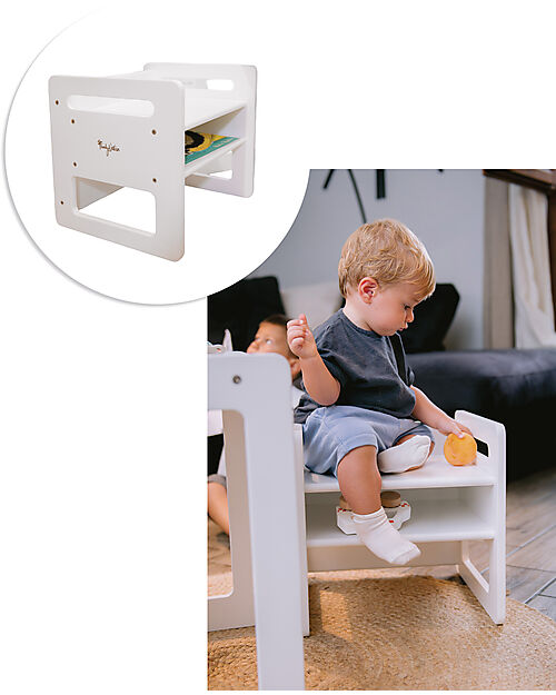 Family Nation Adjustable Montessori Chair - White - Grows with your child Chairs