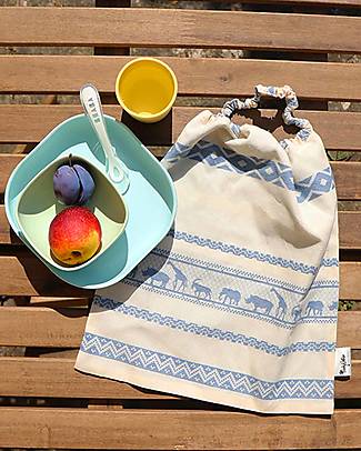 Family Nation Baby food Set - Plates and Cutlery in Bioplastic + Kit Containers + Free Gag! Meal Sets