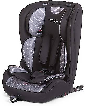Family Nation Car Seat Group 1/2/3 Isofix Grey Anthracite + Free Safety Strap StrapStop! Car Seats Group 1/2/3