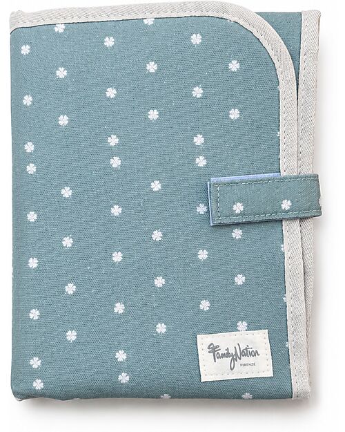 Family Nation Foldable Travel Changing Mat - Clover Green - Firenze Travel Collection Travel Changing Mats