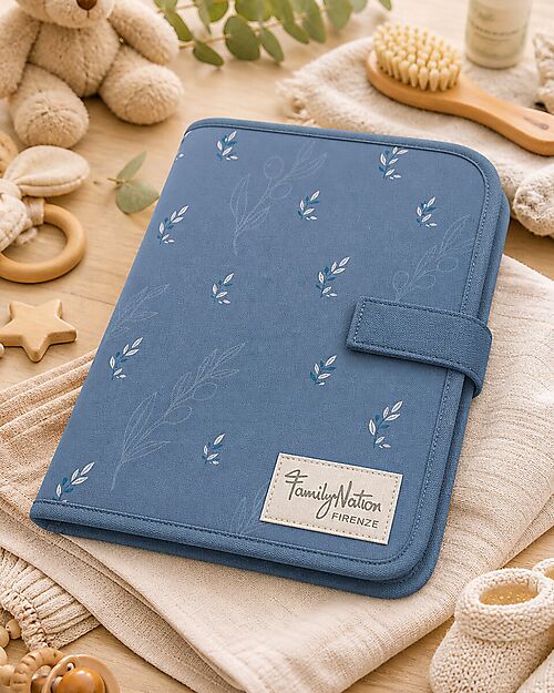 Family Nation Foldable Travel Changing Mat - Olive Blue - Firenze Travel Collection Travel Changing Mats