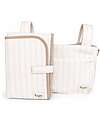 Family Nation Foldable Travel Changing Mat - Stripes Beige - Firenze Travel Collection Travel Changing Mats