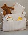 Family Nation Foldable Travel Changing Mat - Stripes Beige - Firenze Travel Collection Travel Changing Mats