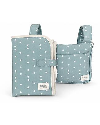Family Nation Foldable Travel Changing Mat + Stroller Organizer Bag - Clover - Green - Firenze Travel Collection Travel Changing Mats