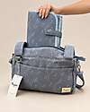 Family Nation Foldable Travel Changing Mat + Stroller Organizer Bag - Olive - Blue - Firenze Travel Collection Travel Changing Mats