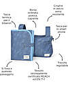 Family Nation Foldable Travel Changing Mat + Stroller Organizer Bag - Olive - Blue - Firenze Travel Collection Travel Changing Mats